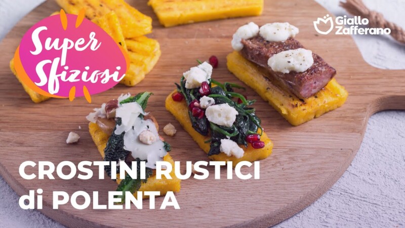 Crostini di polenta al forno