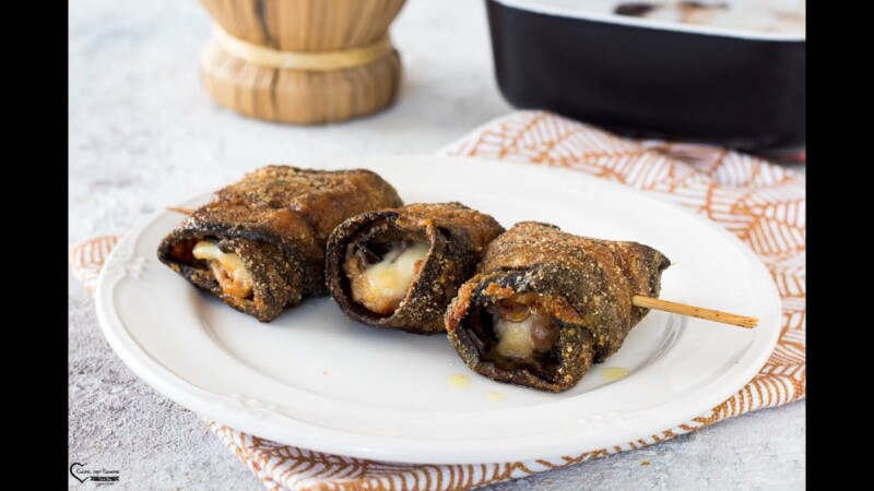 Involtini di melanzane con pangrattato