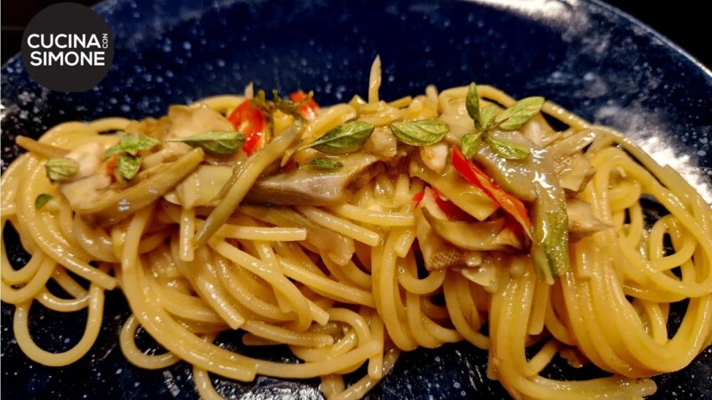 Pasta con carciofi alla siciliana