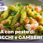 Pasta con gamberetti e pesto