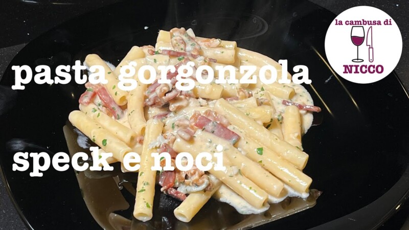 Pasta con speck e noci