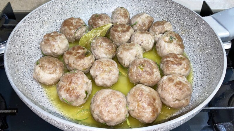 Polpette in bianco in padella