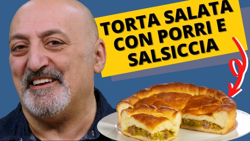 Torta salata ai porri e salsiccia