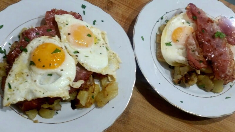 Uova e speck con patate